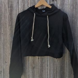Women's long sleeve hooded crop top NWO tags